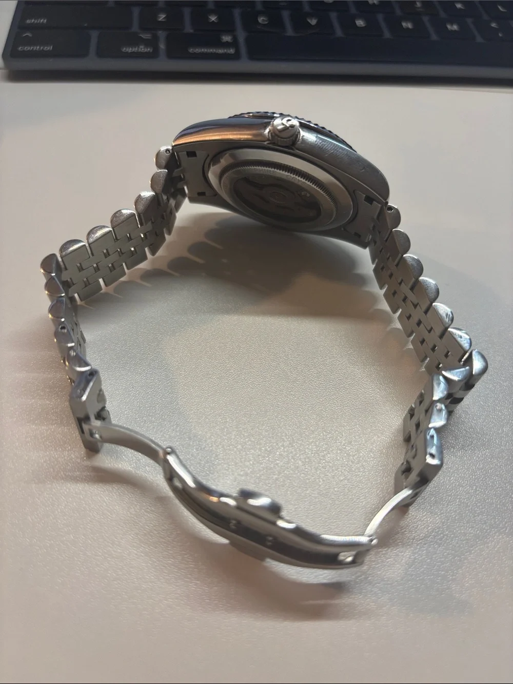 REI Silver Stainless Steel Watch with Black Dial
